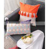 RAWHOUSE Moroccan Pillows Tassel Boho Cotton Square Cushion Cover 18*18 for Chair Sofa Kilim thumbnail-6