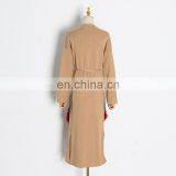 Patchwork Fur Pocket Women's Knitted Coat Autumn New thumbnail-3