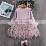 Spring New Children's Mesh Cake Dress Princess Dress Children Girls Long Sleeve Party Dress thumbnail-2