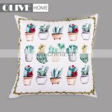 Custom embroidered waterproof egg chair outdoor cushion decorative throw pillow With Straw Lace