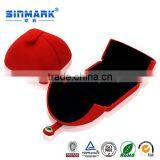 SINMARK Custom Elegant Red Wool Fabric Necklace Box for Jewelry thumbnail-3