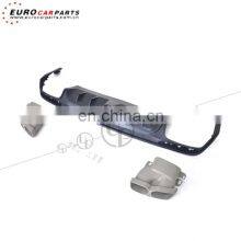 W222 Diffuser Fit for S-class W222 2014-2016y S63/S65 to B-style Plastic S63 Diffuser With Exhaust Tips thumbnail-1