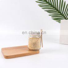 Top Selling Airtight Clear Glass Jar With Wood Spoon And Cork thumbnail-5