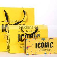 Bespoke Colorful Paper Bags With Logo Spot UV for Men Sock thumbnail-3