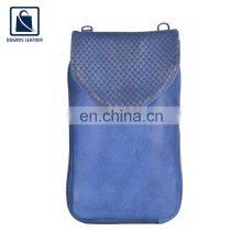 Indian Manufacturer of Silver Antique Fitting Fashion Designer Swiss Cotton Lining Women Genuine Leather Phone Bag thumbnail-2