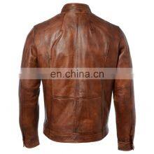 Fashion Men Black Lamb Leather Jacket/men Leather Jackets/Pakistan Leather Jackets Plus Size thumbnail-5