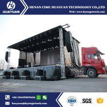 HUAYUAN Mobile Stage Manufacturer S455 Semi Trailer Stage for Outdoor Event thumbnail-3