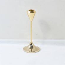 Creative Shiny Gold Candle Holders Set of 3 Pieces Diamond Shape Design Candlestick for Wedding Table Centerpieces Decorative thumbnail-3