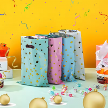 Wholesale Recyclable Plastic Gift Bag With Gravure Printing and Bottom Gusset Gift Packaging thumbnail-4