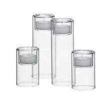 Blown Tea Light Cylinder Glass Candle Holders Cheap Wholesale