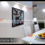Knife Painted Modern Wall Art Picture Canvas Abstract Flower Oil Painting thumbnail-3