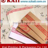 custom size and printing design kraft envelope, kraft envelope manufacturer in China