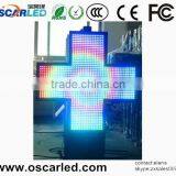 .com Single Side,double Sided Outdoor Green,blue Cross Led Display Screen / P10 Led Scross for Veterinary Clinic