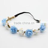 Hot-sales Girl Flower Headband Gold Leaves Flower Headband for Kids Toddler Baby Princess Flower Headband Wh-1828 thumbnail-6