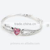 Love Gifts Austrian Crystal Rhinestones Heart Angel Wings Bracelet Bangle Jewelry thumbnail-6