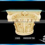 Round Stone Table and Bench thumbnail-2