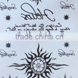 High Quality Letter Gold Flash Metallic Metal Custom Water Transfer Temporary Tattoo Stickers Body Art thumbnail-2