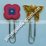 3d soft pvc custom logo metal paper clip