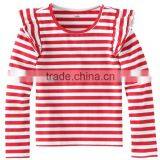 Cotton Stripes Hot Sale Kids Shirts Lovely Girls T Shirts Vertical Stripes Long Sleeves t Shirt Kids thumbnail-1