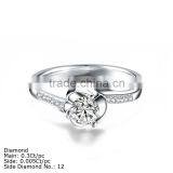 RDKD-06 Gold Ring Price China Express Flower Design Diamond Jewellery