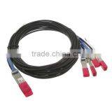 27GG5 Force 10 QSFP+ 4X SFP+ 3M Copper Breakout Cable For Dell