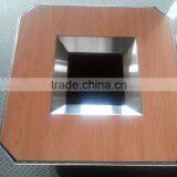 New Stainless Steel Wooden Trash Bin Colorful Wood Trash Bin thumbnail-2