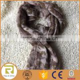 Wholesale 100% Linen coffee flower printed fringed shawl scarf