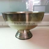 12L stainless steel champagne bowl finished in plating gold