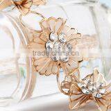 Korea Style Fashion All-match Ladies and Women Flower Decoration Rhinestone Metal Extra Long Big Size Slender Waist Chain thumbnail-4