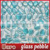 Art Light Blue Decorative Random Glass Pebble Mosaic thumbnail-1