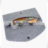 New Design High Quality Custom Button Felt Mobile Phone Pouch thumbnail-6