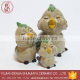 Three Lovely Ceramic Birds decoration set