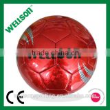 Multiply printed red laser shine PVC soccer ball