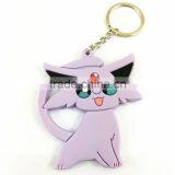 Rubber 2d Fancy Key Chain Wholesale Customized Key Ring