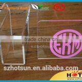 Hot Sale Gold Logo Printing Clear Transparent Acrylic Paper Napkin Holder thumbnail-2