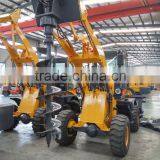 Engineering Machinery 1.6 Ton Wheel Loader With Sand Bucket and Auger