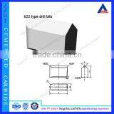K22 Type Tungsten Carbide Drill Bits Cemented Carbide Rock Drilling Tools