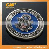 Antique Silver Plated 3D Metal Army Coin thumbnail-2