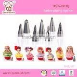 7pcs Cake Decorating Barbie Piping Tips Set