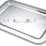 18-10 Stainless Steel Rect Mirror Finish Tray