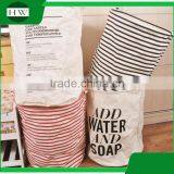 Promotion Gift Foldable Cotton Canvas Linen Fabric Kids Children Baby Clothing Toy Storage Basket thumbnail-1