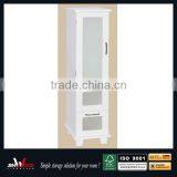 Fog Glass Door With Double Drawers Slim Tall MDF Bathroom Units thumbnail-1