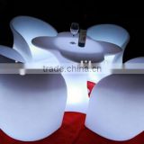 2017 Trade Assuranced Hot Sale outdoor color changing RGB LED Plum Blossom bar Table Set Designs