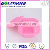 Collapsible Heart Shape Silicone Container With Lid thumbnail-4