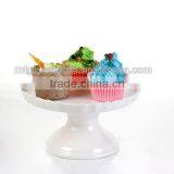 Custom Handprint White Flat White Porcelain Stand for Cake Plate thumbnail-1