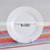 Porcelain 7.5'' White Plate With Black Logo Printing thumbnail-1