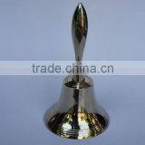 Metal Handle Bell Made in Cast Brass in Mirror Polish Also Available in Silver Plating thumbnail-1