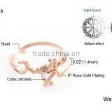 Fashion Stainless Steel Gold Ring Womens Weddings thumbnail-6