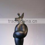 Bronze Fat Lady Yoga Garden Scuptures for Sale thumbnail-1