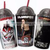 With Straw and Dome Lid Customized Plastic Tumbler for Promotion thumbnail-1